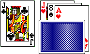 Double Down stud poker, card game.