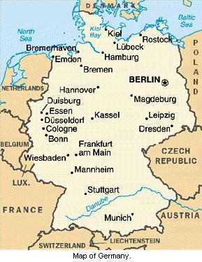 Map of Germany.