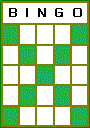 Bingo Letter X Pattern.