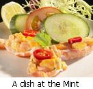 A dish serving at the Mint Casino restaurant, London.